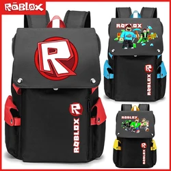 New Roblox Schoolbag Men and Women Shoulders Backpack Large Capacity Leisure Computer Bag Cartoon Printing Fashion Birthday Gift