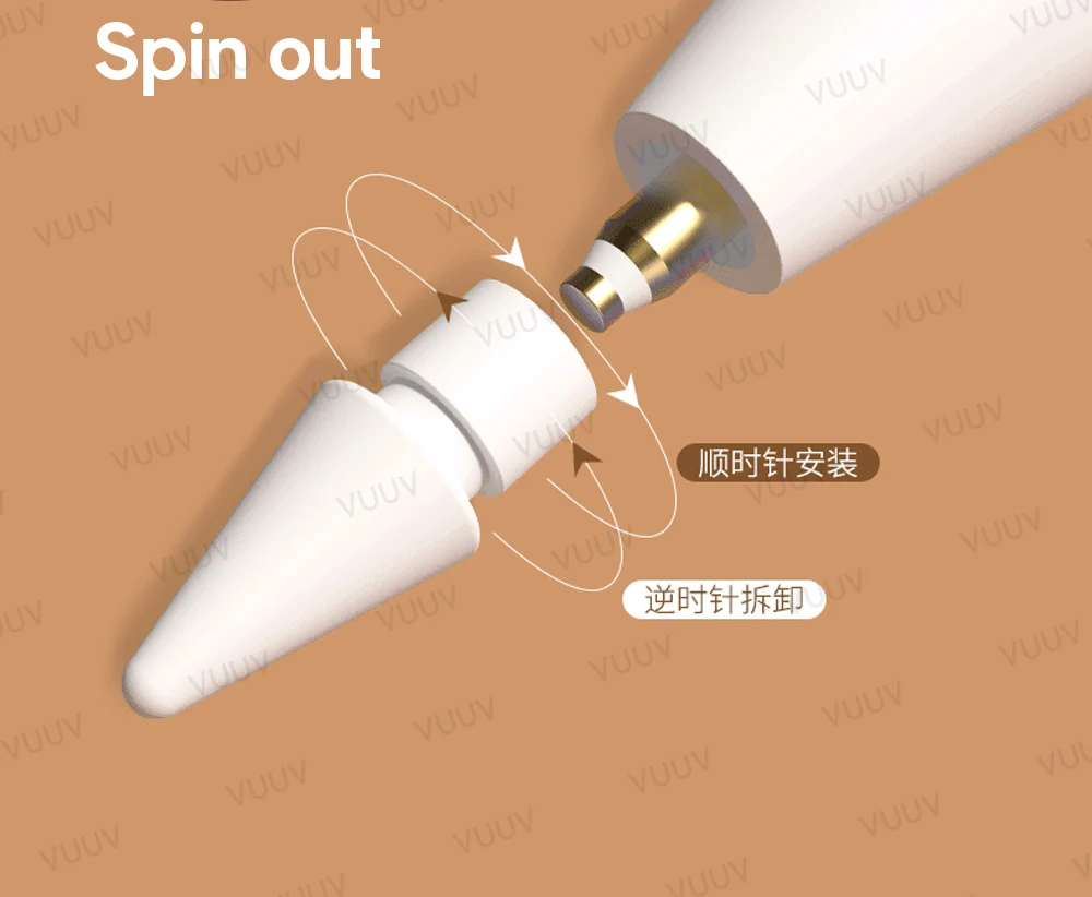 Bleistiftspitze für Apple Bleistiftspitze 3/6 Stück Doppelschicht 2B HB Dünne, weiche, harte Ersatzspitze für Apple Pencil 1. und 2. Generation – Detail 12