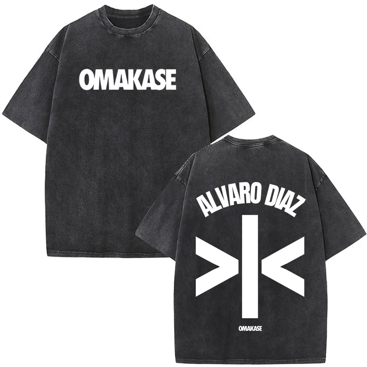 Vintage Washed Tees Alvaro Diaz Omakase Album 2026 Tour Print T Shirt Men's Fashion T-shirt Short-sleeved Cotton Loose T-shirts