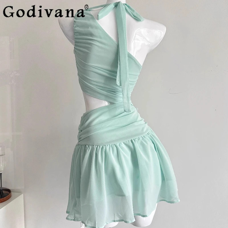 Summer Coquette Prom Dress Women's Aesthetic Y2k Vintage Off Shoulder Dress Party Girl Hollow Out Evening Banquet Dresses