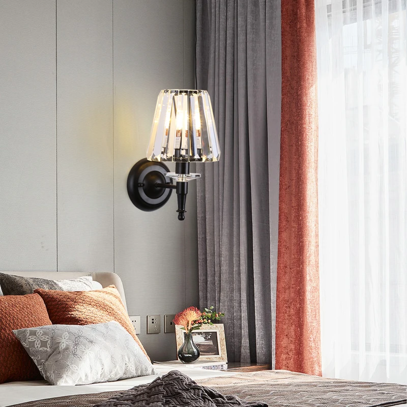

Artistic Crystal Wall Sconce - Nordic Post-Modern Lighting for Bedroom & Living Room, Minimalist Accent for Hallways