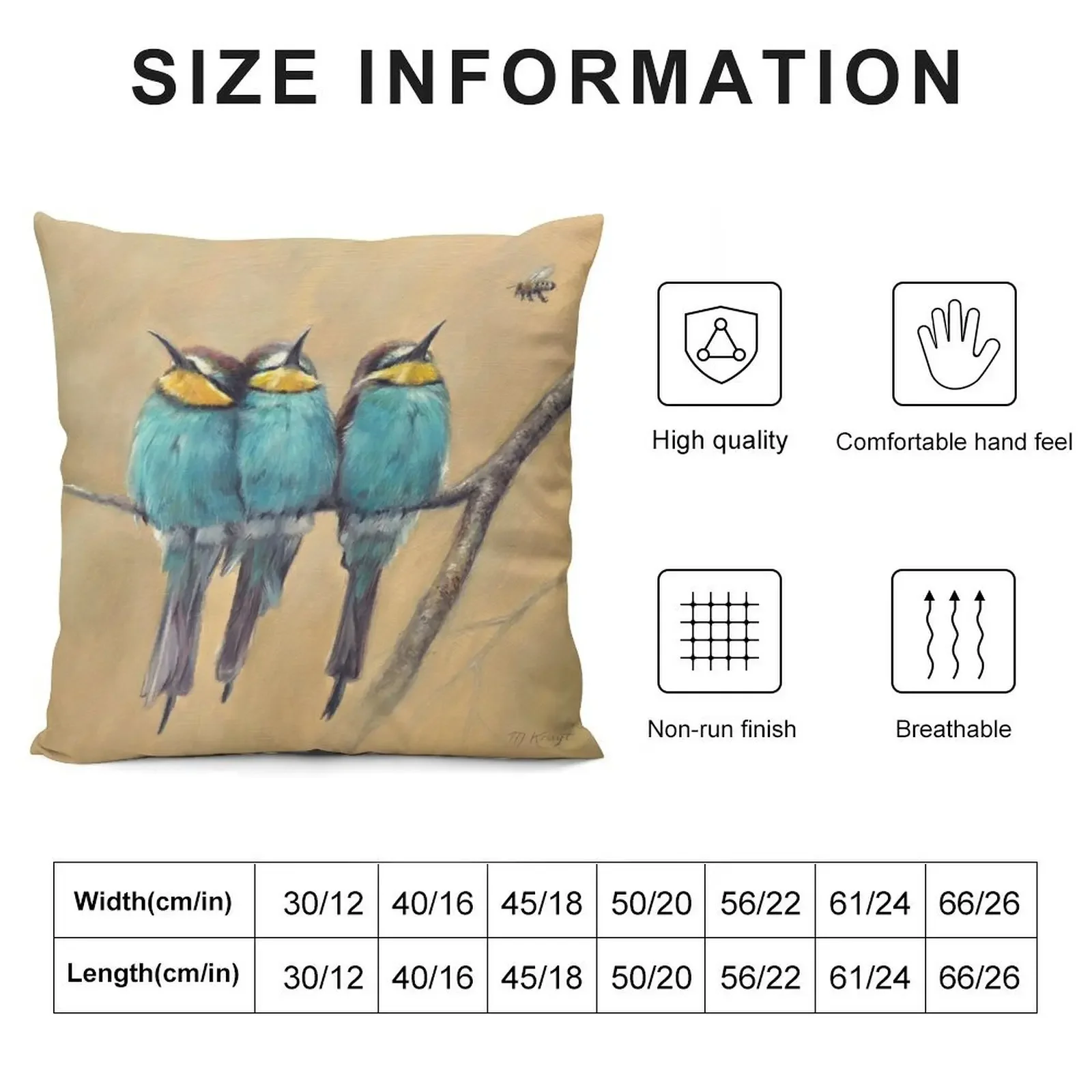 The challenger'- Bee-eaters -funny birds Throw Pillow Cushions For Children christmas decorations 2025 pillow