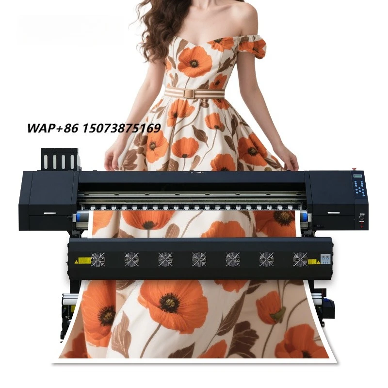 PO-TRY New Condition Digital Sublimation Machine 2/4 Heads Heat Transfer Roll-to-Roll Inkjet Printer for T-Shirt  Printing