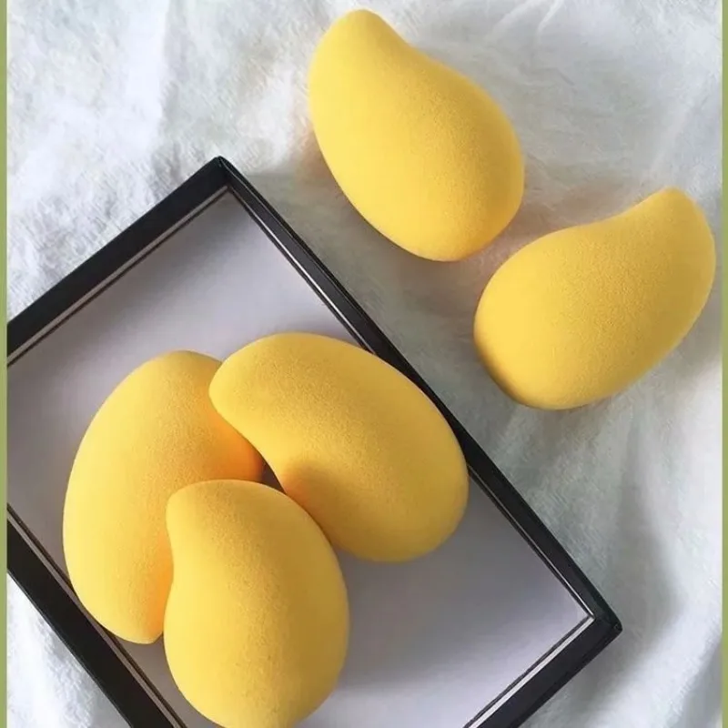 Éponge de maquillage douce à base de mangue, accessoire de beauté pour le visage, à utiliser avec les touristes, ne pas manger de poudre, œuf de fruit