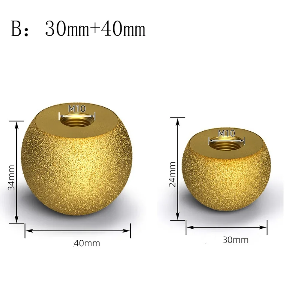 For Internal Grinding Tool Mushroom Head for Stone and Pebble Crafts 30+50mm Size Brazed Abrasive Wheel for Angle Grinder Use