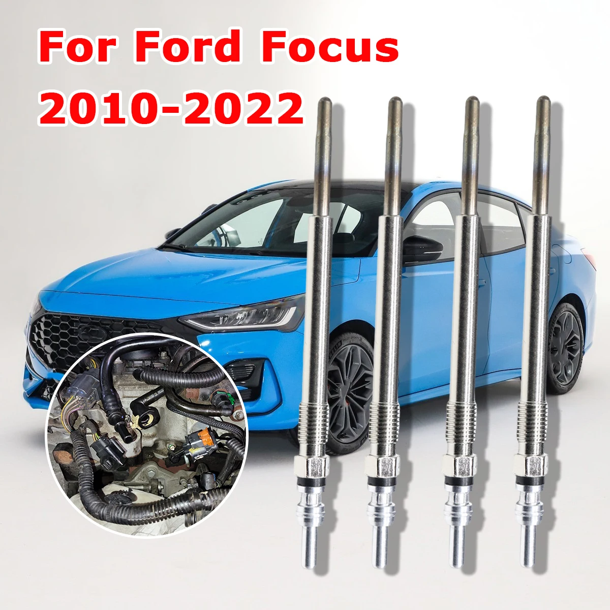 

Накаливательные свечи для дизельных отопителей 5V 1682276 1703269 1824690 9683195280 для Ford Focus 2010-2022 1.5 TDCi 1.6 TDCi 2.0 TDCi