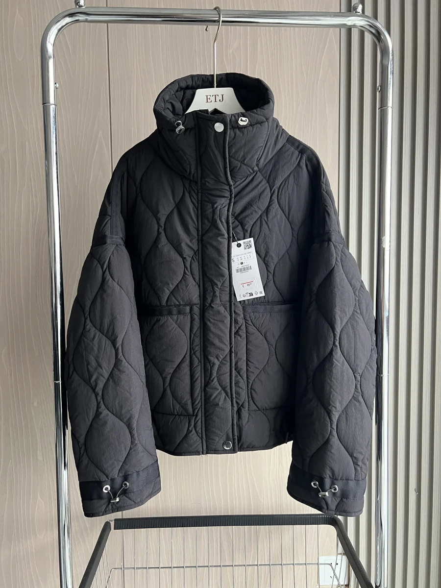 

LIBIELIY Waterproof Cotton Jacket ZW Women's Series Winter New Arrival Quilted Large Pocket Hooded And Long Sleeve Women's Jacke
