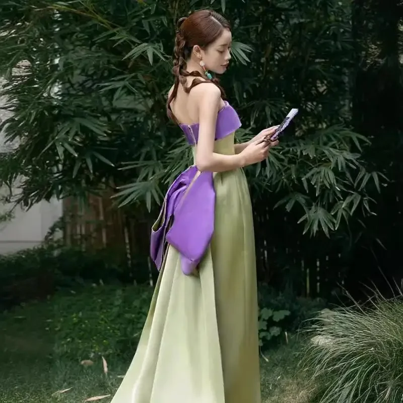 

Bridal Morning Robe Sexy Strapless Wedding Toast Clothes New Chinese Style Engagement Dress Luxury Exquisite Qipao Evening Gown