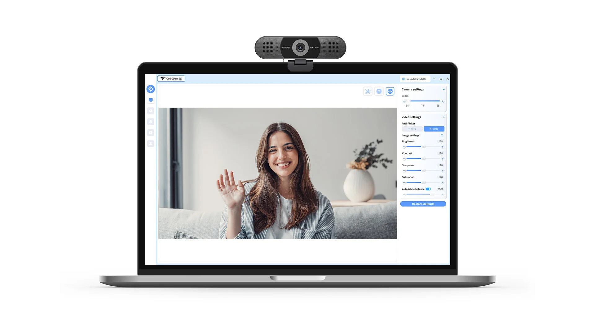 Webcam 4K UHD Webkamera All-in-One USB-Kamera EMEET C980pro 4K Webcam Mit KI-Mikrofon Lautsprecher für Laptop Computer – Detail 10