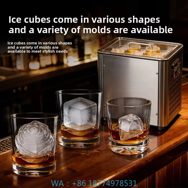 Countertop Ice Ball Maker Smart Design for Ice Hockey Shaped Ice Sphere Beverage Applications