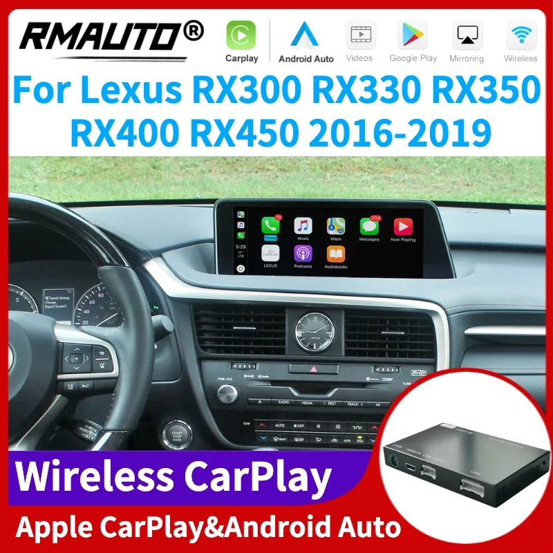 

RMAUTO беспроводной Apple CarPlay для Lexus RX RX300 RX330 RX350 RX400 RX450 2016-2019 Android Авто Mirror Link AirPlay автоигра