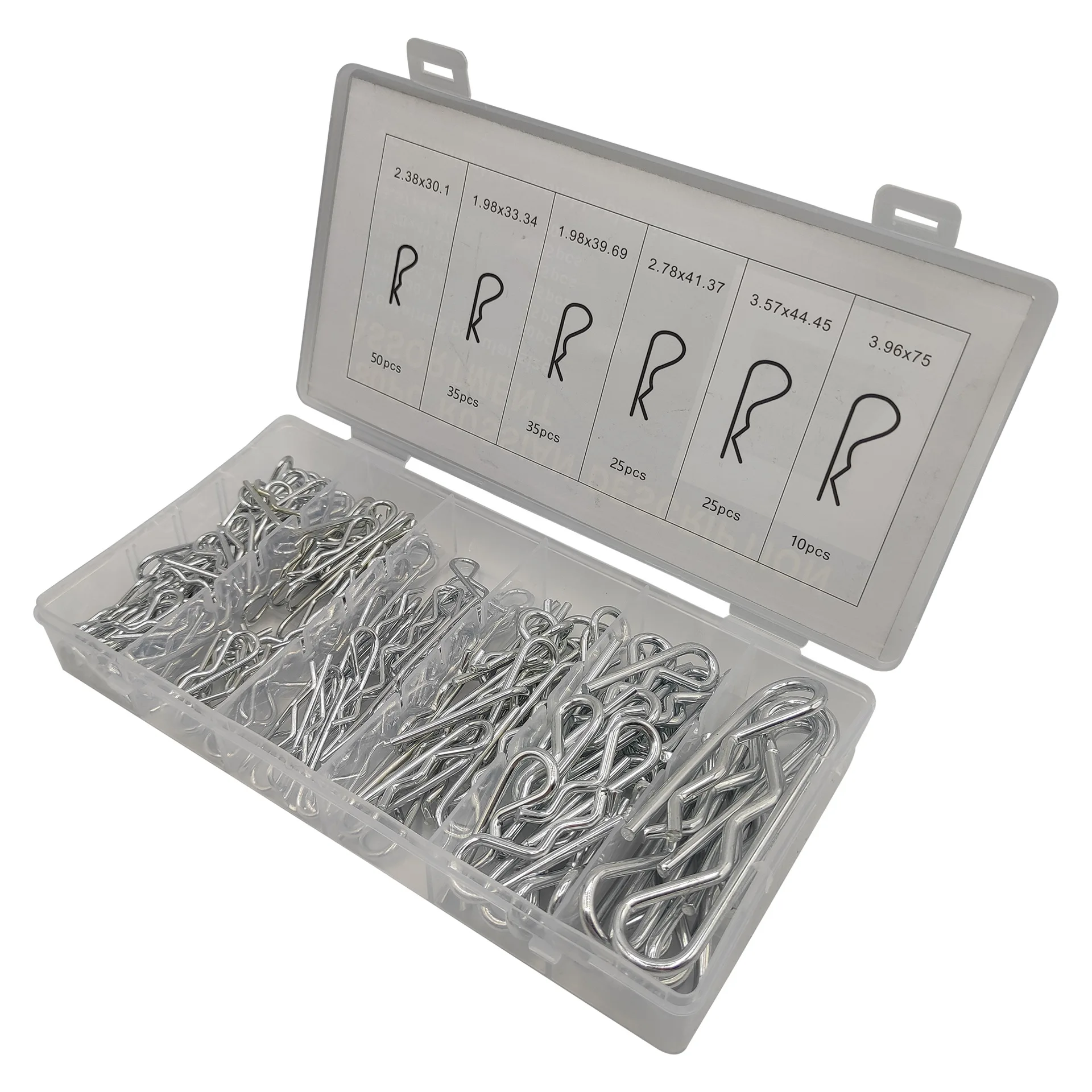 

180Pcs Metal R Cotter Pin Set Tractor Clip Split Cotter Pin Assortment Kit With Storage Box For Car/Lorry/Towing/Caravan/Machine