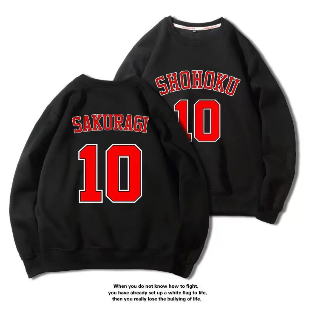 Slam dunk anime sweatshirts basquete manga gráfica inverno oversize masculino pulôver treino feminino manga longa topo roupas de casal