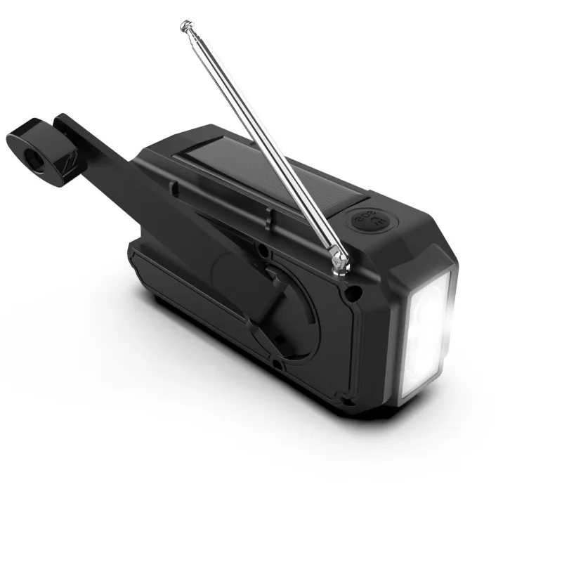 راديو طوارئ متعدد الوظائف يعمل بالطاقة الشمسية AM/FM/WB مصباح يدوي قابل لإعادة الشحن #3