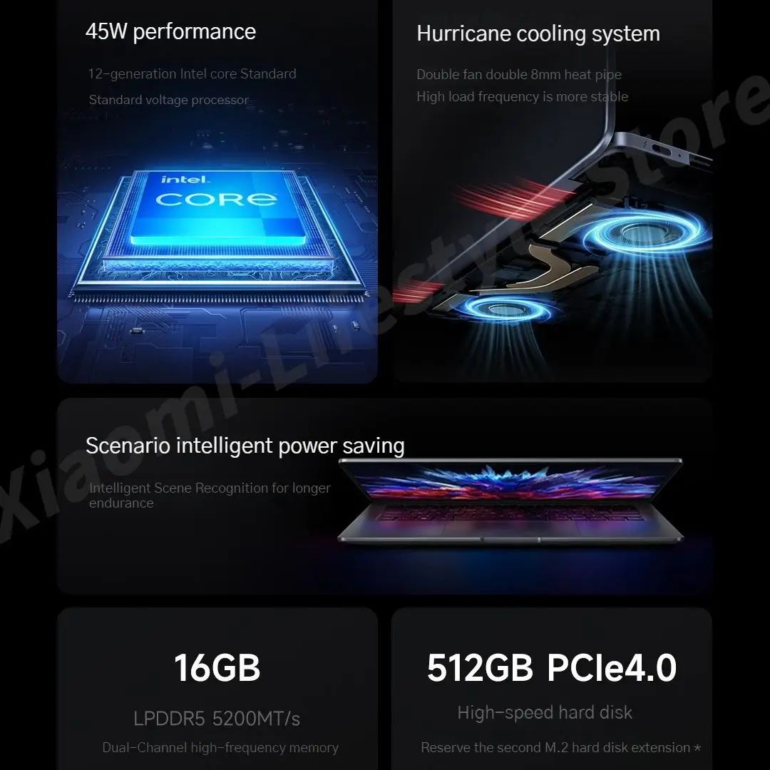 Imagem -06 - Xiaomi Redmi Book 14 Laptop Intel Core I712700h I5-12500h Iris xe Gráficos 16g Mais 512g 2.8k 120hz 14 Polegada Notebook 2023 Novo