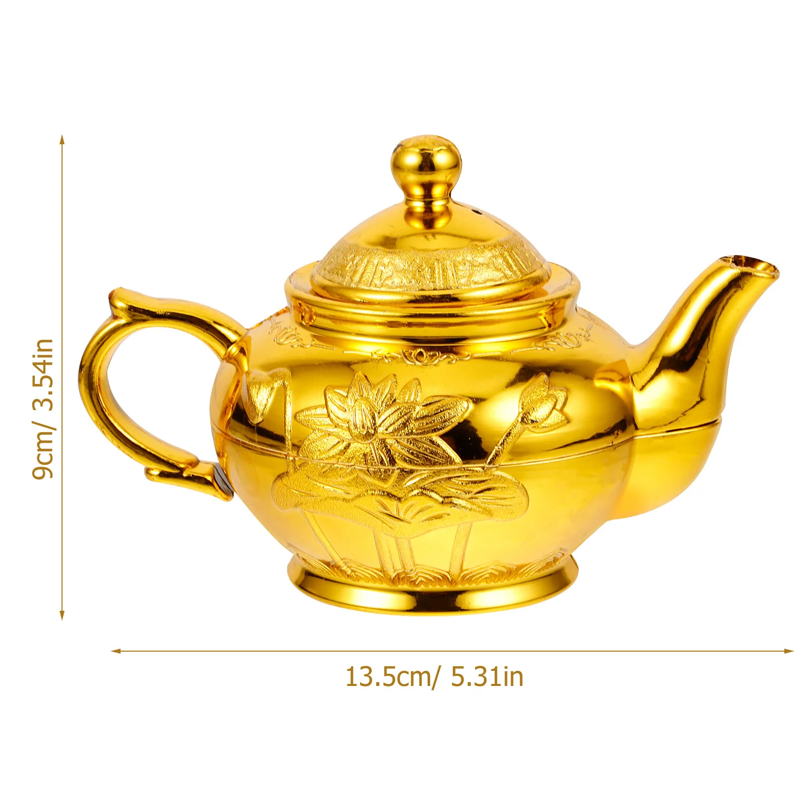연꽃 모양 차 주전자 작은 플라스틱 예배 주전자 불교 제단 데스크탑 장식 홈 액세서리 중국 스타일 테이블