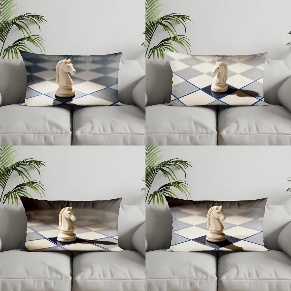 

Чехол для подушки с 2D-рисунком коня, подходит для дивана, спальни, автомобиля, прямоугольная подушка для спины