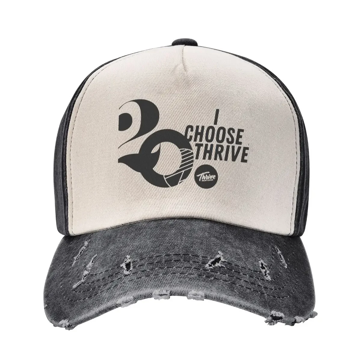 I Choose to THRIVE v2 Baseball Cap tea Hat Kids Hat dad hat black Female Men's