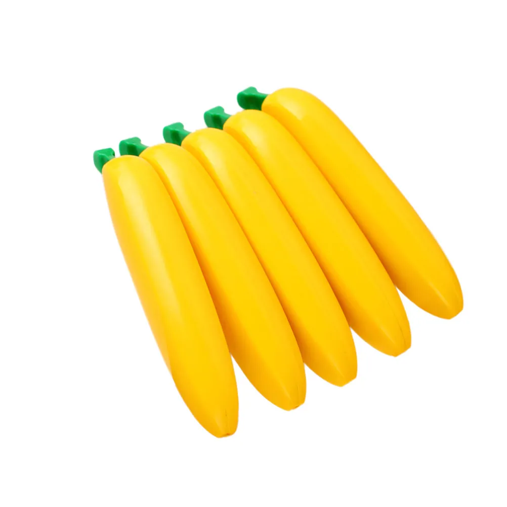 5Pcs Novelty Pen For Office Worker Banana Ballpoint Pens Cute Yellow School Stationery Students Home Writing