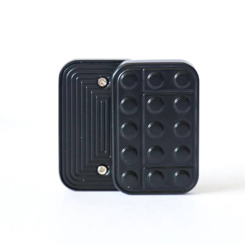 Metall EDC Fidget Slider Schwarz Silber Magnetischer Würfelschieber Haptischer Slider Antistress Fidget Spielzeug Erwachsene Stressabbau Spielzeug ADHS Autismus