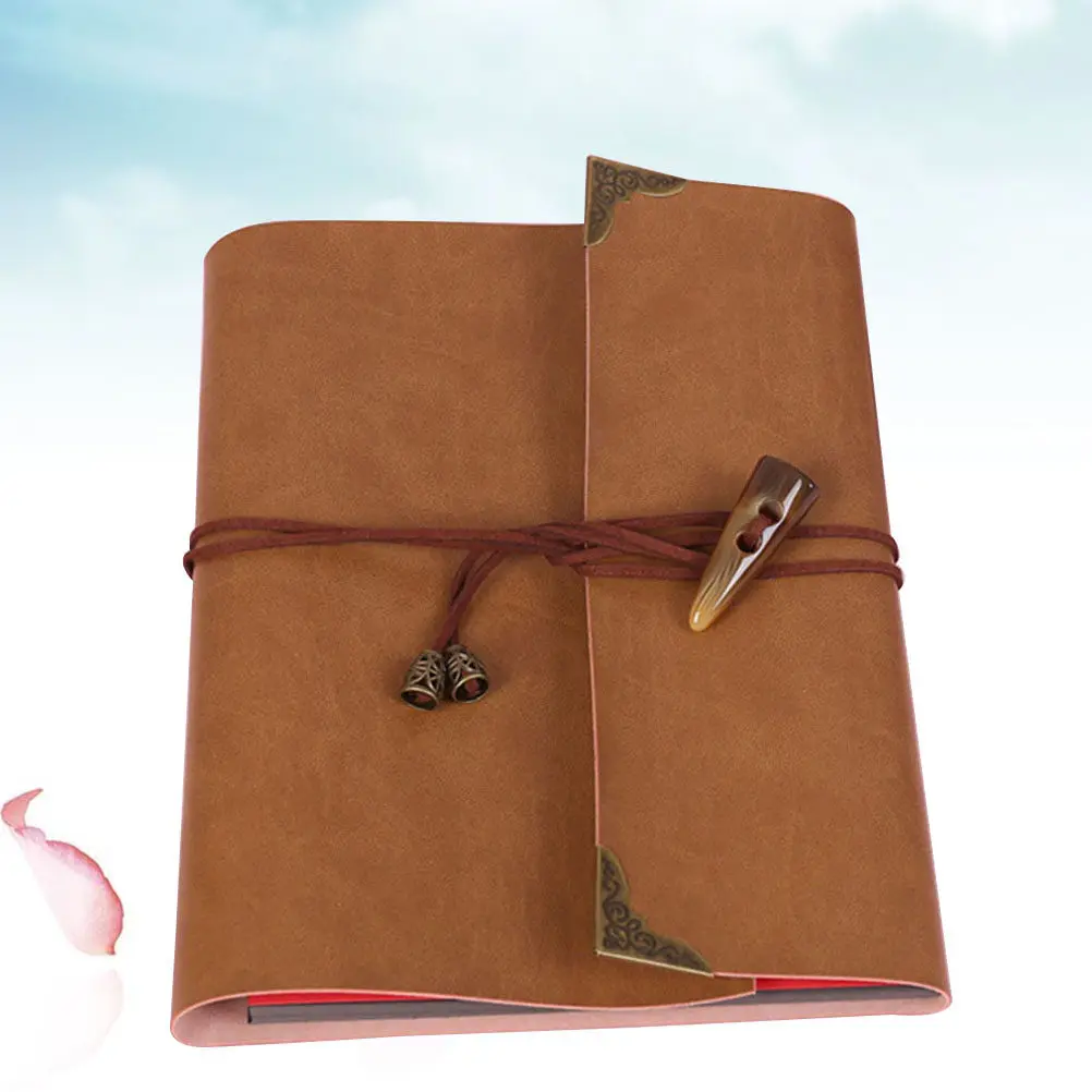 DIY Retro Photo Album PU Cover Memory Scrapbook Album for Personalized Gifts Wedding Guest Book Travel Journal Art Photo