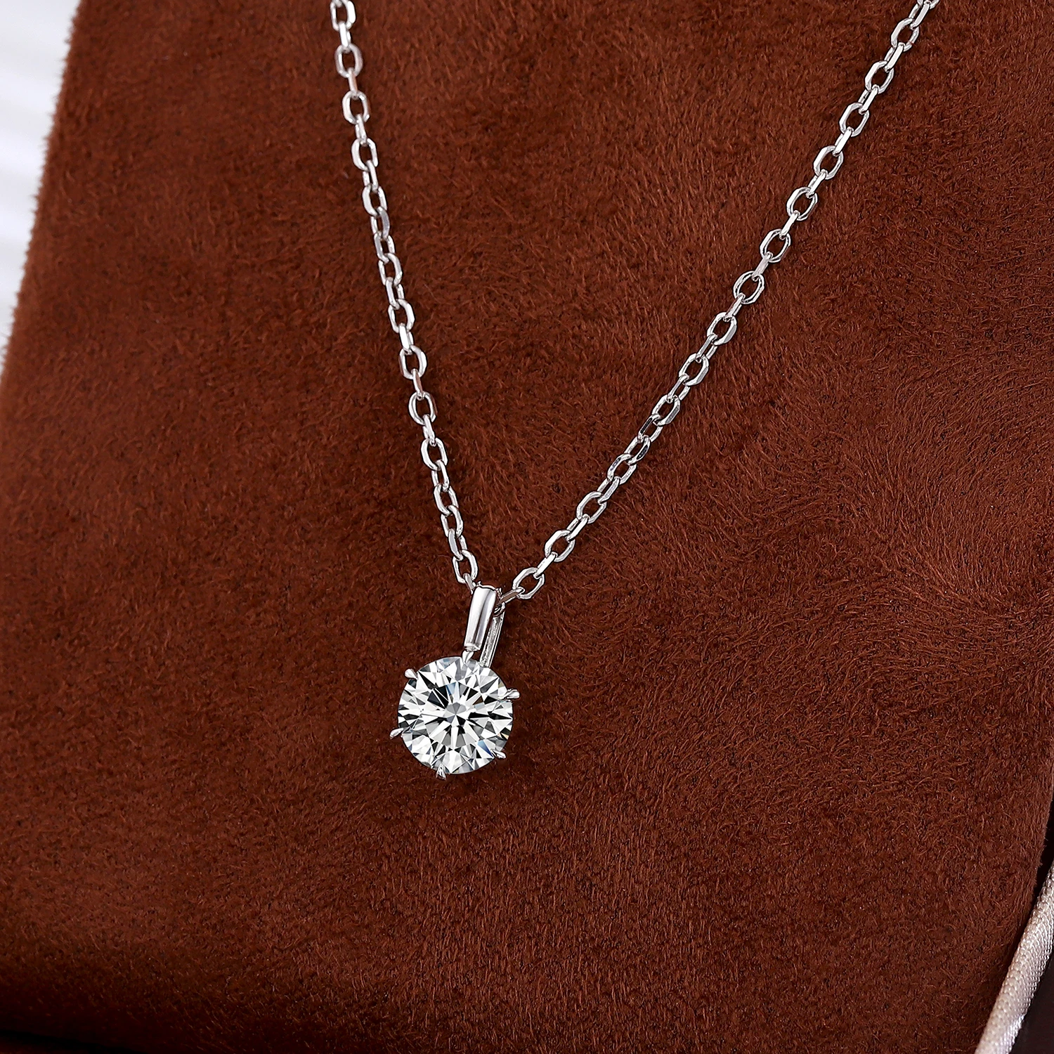 

Provence Classic Solitaire 1ct Pendant necklace Lab Diamonds 18KGold Everyday Wedding necklace Women Anniversary Christmas Gifts