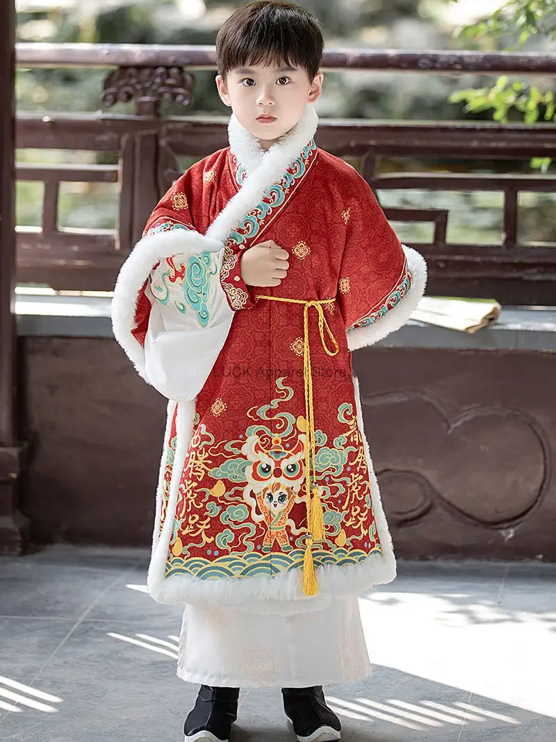 Boys' New Year's Hanfu Chinese Style Han Dress New Year's Eve Dresses Children's New Year's Celebration Tang Costume