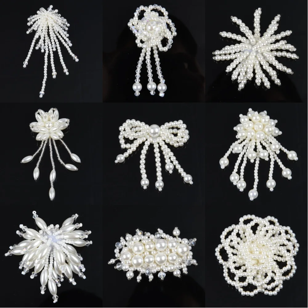 Hot Sale 1 Pcs Shiny Flower Metal Shoe Charms With Bling Shoe Charms White Pearl Shoe Decoration Charm For Birthday Gifts