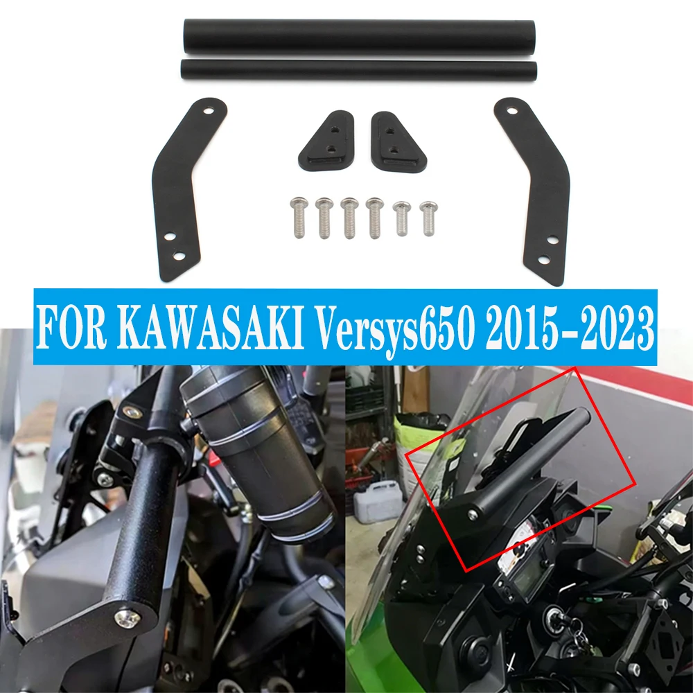 

Держатель для телефона на мотоцикл, кронштейн для GPS-навигации для Kawasaki Versys 650 KLE650 2015-2023, аксессуары