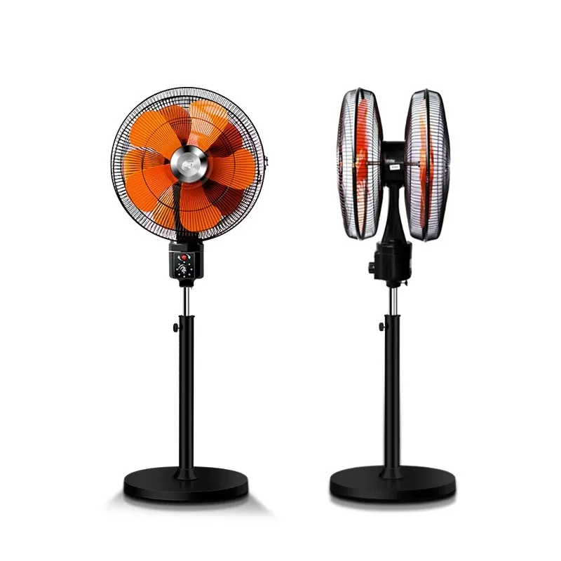 

Double head 360 degree rotating shaking head floor fan large food stall hotel high power and strong