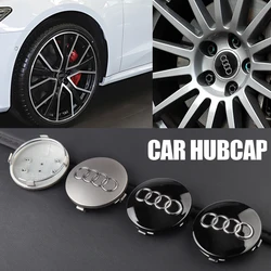 59mm Car Wheel Center Hub Caps Auto Accessories For Audi Q5 A5 A3 A4 B6 B7 8L RS RS3 RS4 RS5 RS6 R8 C7 C6 B8 B6 B9 TT 8L S8 B5