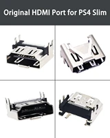 Compatible con PS4 Kit de reemplazo de puerto HDMI para PS4 Slim / PS4 PRO Kit de reparación de conector de interfaz de conector de enchufe (2 paquetes)