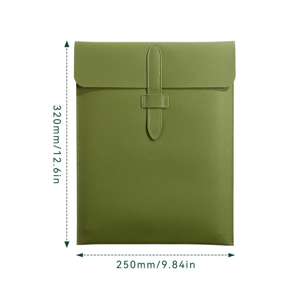 Stylish Document Bag Lightweight Faux Leather Document Bag Portable Waterproof File Organizer Scratch-resistant for Office
