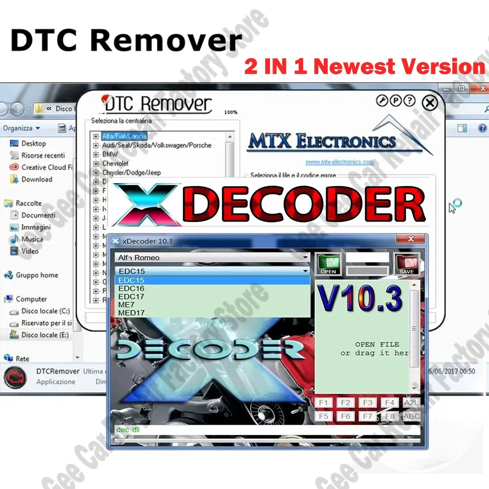 Xdecoder 10.3 with Keygen DTC Remover Crack DTC OFF Delete + DTC Remover 1.8.5.0 For KESS KTAG FGTECH OBD2 Software With Keygen