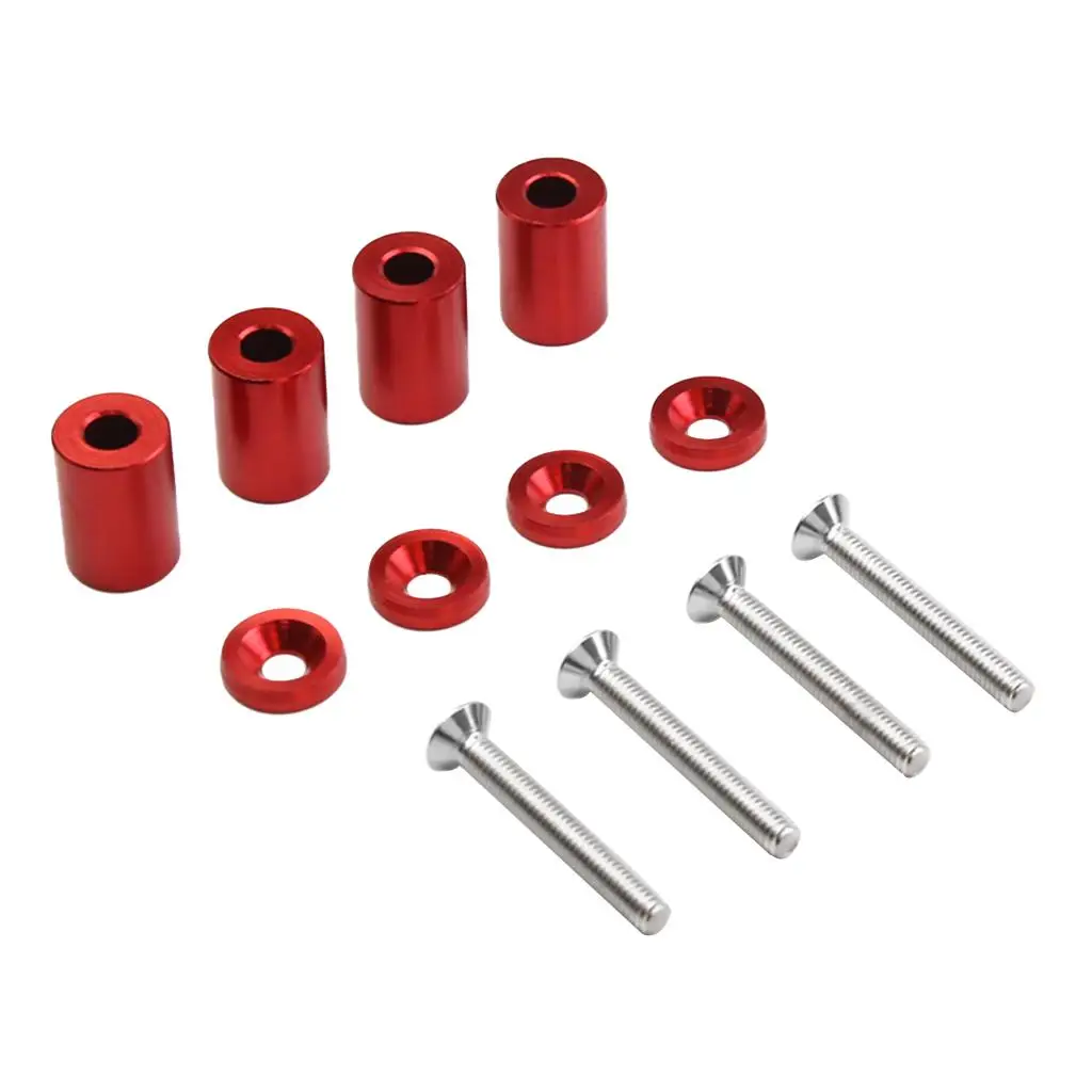 Universal Aluminum Engine Hood Spacer Risers Kit Car Airflow Hood Vent Riser for Improved Engine Cooling