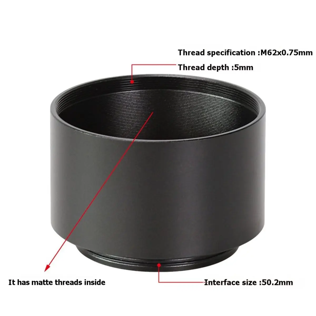 A40I Metal Lens Hood for Seestar S50 Astronomical Telescope Weatherproof Protective Light Hood Lens Protection Accessory