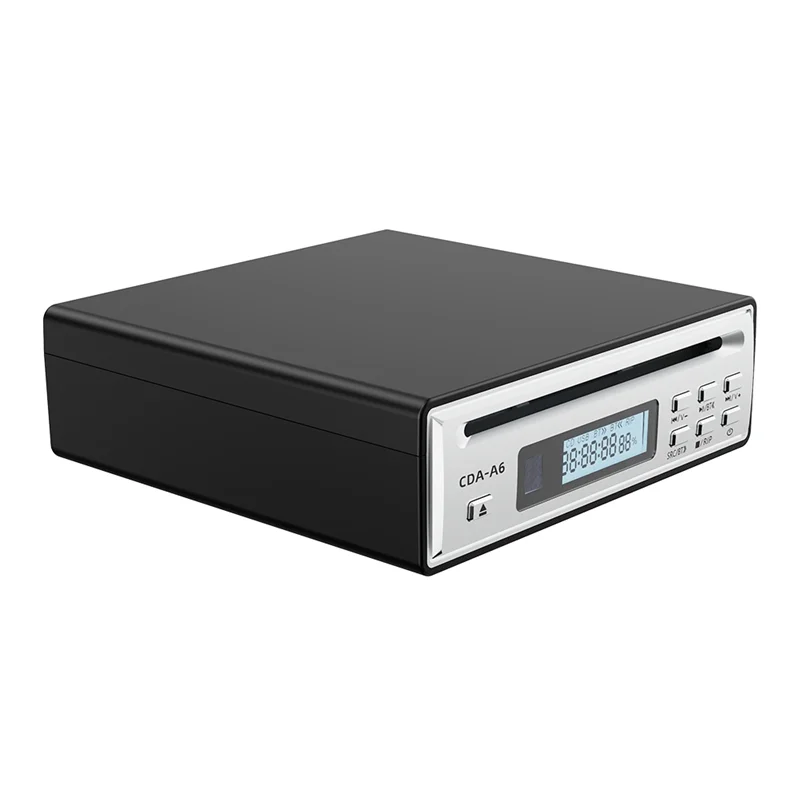 FFYY-Hi-Fi CD Ripper W/مزق WAV بلمسة واحدة، مشغل أقراص مضغوطة بلوتوث ثنائي الاتجاه، تشغيل USB، مخرج بصري وAUX