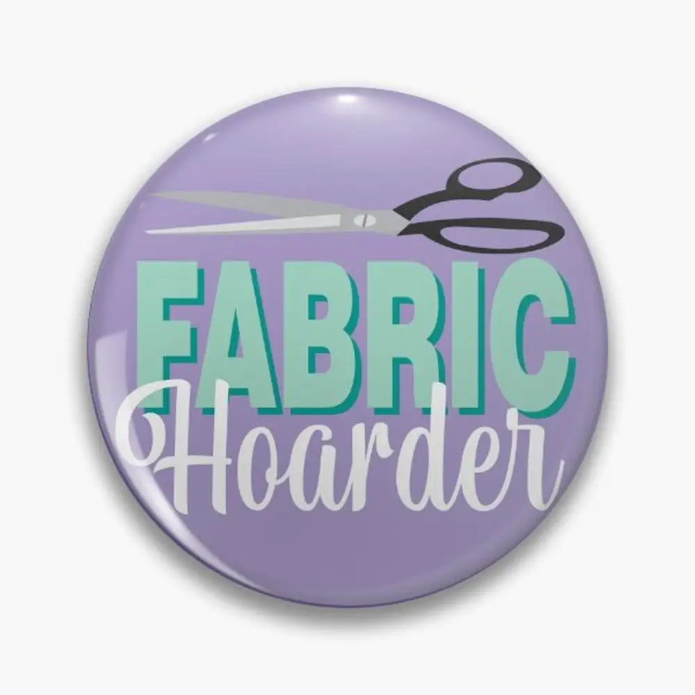Fabric Panels Hoarder - LAVENDER AND MINT Pin Buttons Brooches Pin Jewelry Accessory Customize Brooch Fashion Lapel Badges