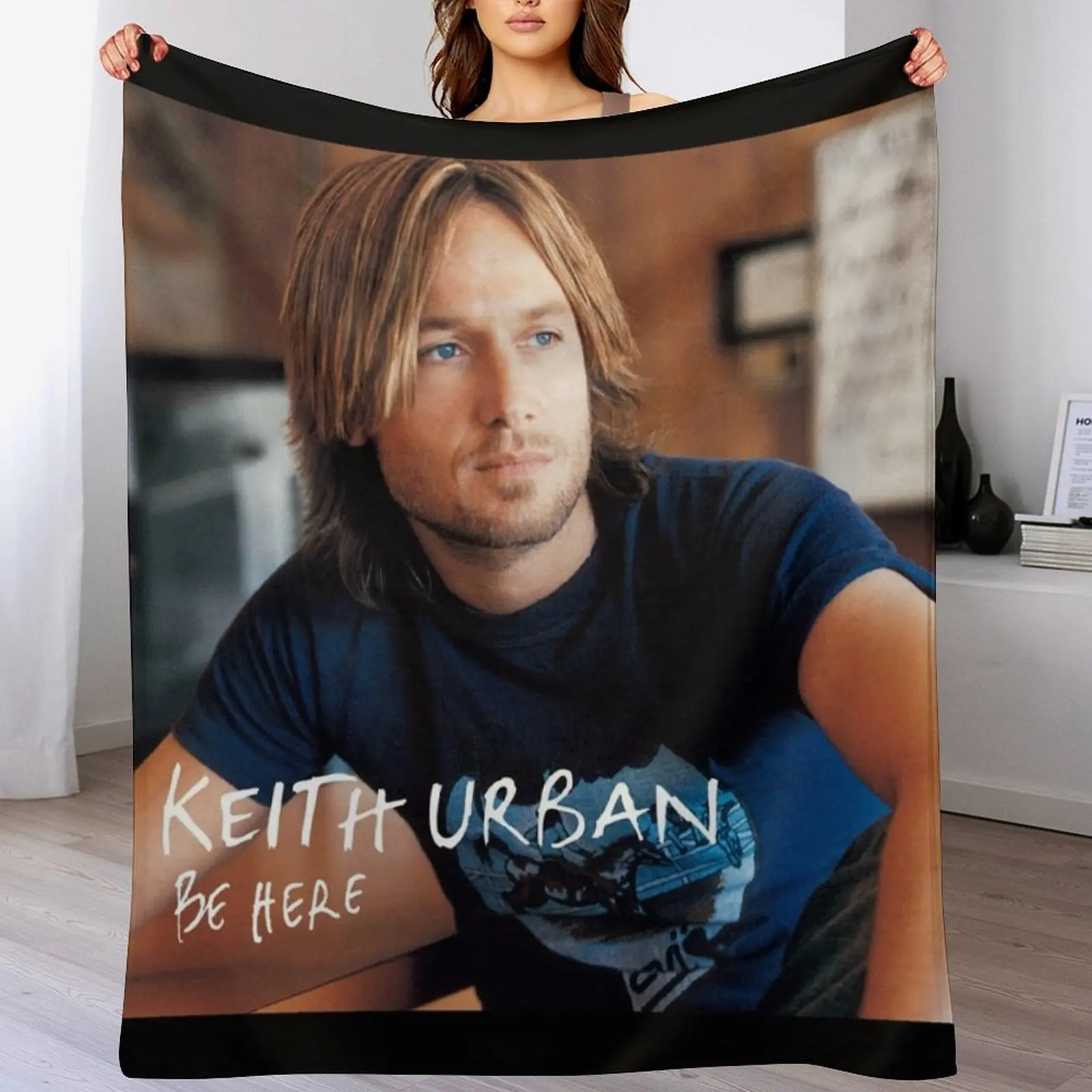 Keith Urban Be here Throw Blanket Warm Napping Blanket for Office Couch Bed