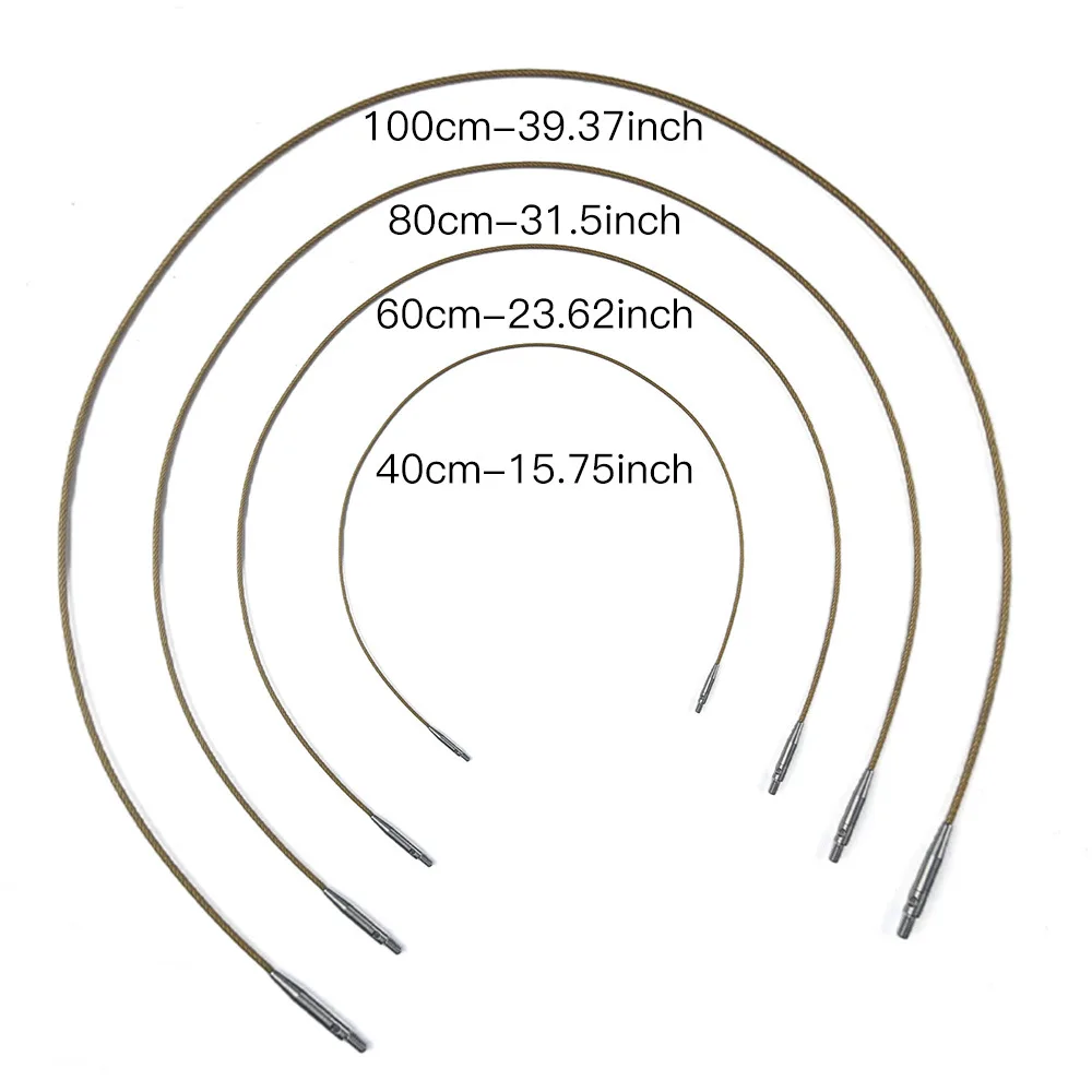12 Sizes Golden Color Crochet Hook Interchangeable Afghan Tunisian Circular Aluminum Crochet Hooks Carpet Weaving Needles