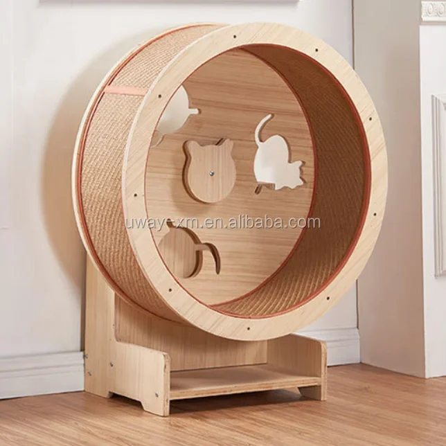 Wooden Cat Treadmill Toy