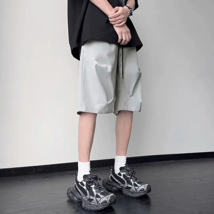 

Мужские летние брюки Bla Rivet из тонкого ледяного шелка, плиссированные, прямого кроя, для работы и повседневной носки...