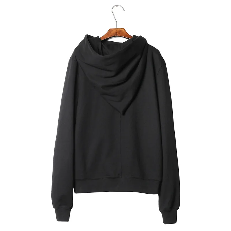 HKSH Spring Autumn New Classic Hooded Oblique Zipper Wizardry Hat RO Sweater Loose Casual Men\'s Tide Dark Punk Hoodies HK0968