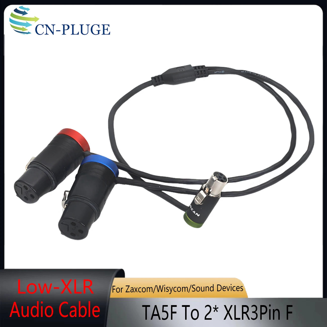 TA5F 5Pin Mini XLR Female to Dual XLR 3Pin Female Audio Cable for Lectrosonics SRa5P SRb5P Zaxcom QRX200 Wisycom MCR54 Wireless