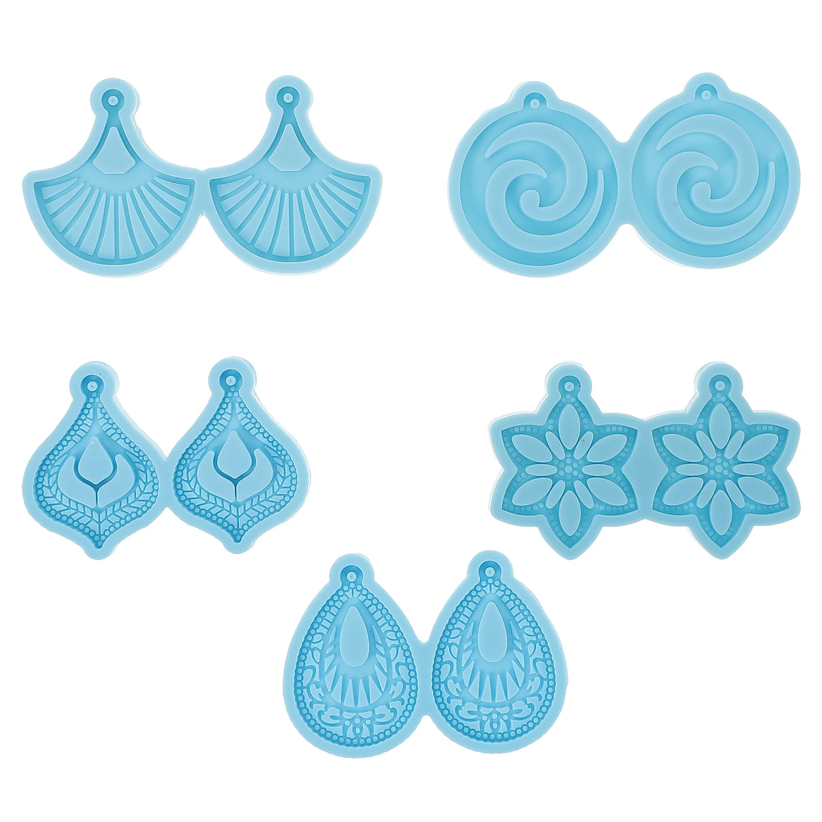 

5 pcs Silicone DIY Craft Jewelry Making Flexible Earring Pendant Diy Craft Mold Mold Reusable Pendant Accessories Gifts