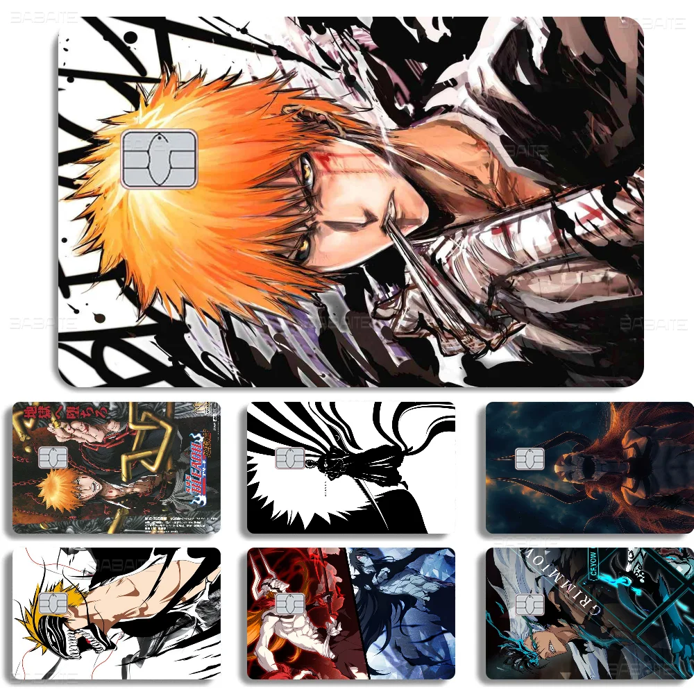 Japanese Anime Bleach Game Film Cover Sticker Case For Small Chip Credit Debit Card Front Side