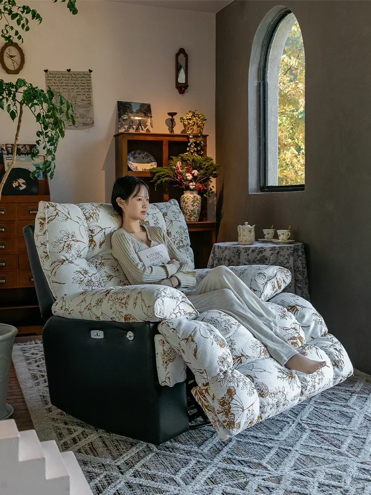 Multifunctional electric space sofa cabin light luxury leisure household small apartment lazy sleeping reclining massage rocking