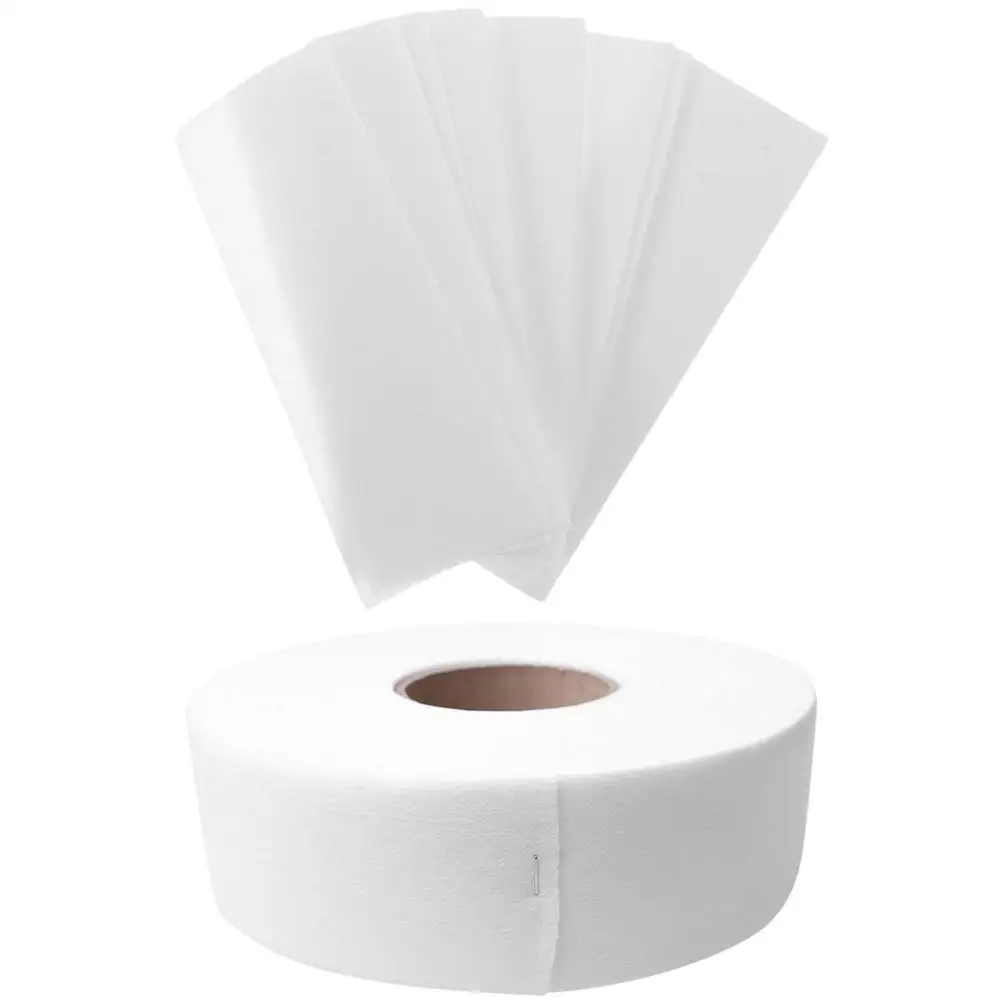 100 Sheets Non woven Fabric Waxing Strips 100 Yard Roll for Body Face Hair Removal Safe Depilation Wax Wipes Home Salon