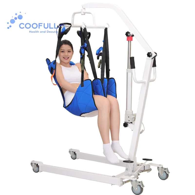Coolfull Economical Durable Electric Overhead Patient Lift Transfer Chair Elderly Care Bedridden Patients Capacity Carbon Steel
