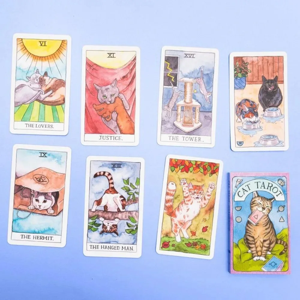 10.6*6.5cm Cat Tarot: 78 Cards (Whimsical and Humorous Tarot Deck, Stocking Stuffer for Kitten Lovers) image 5